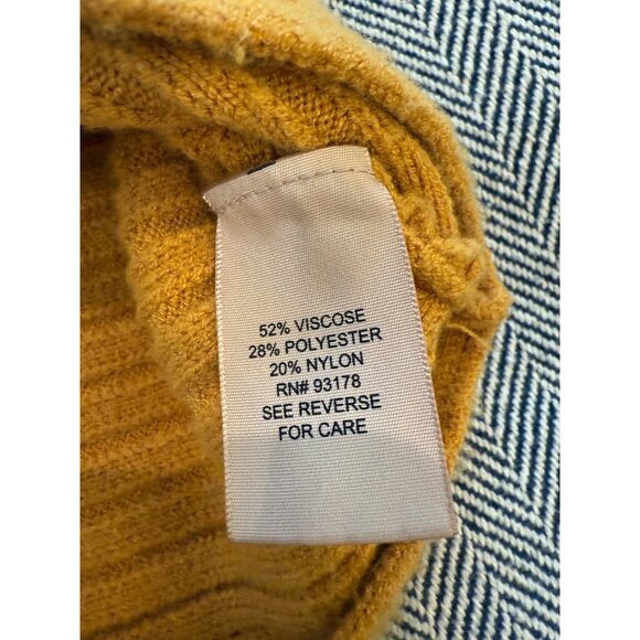 Philosophy Mustard Yellow Ribbed Knit Turtleneck Sweater Womens L - Picture 8 of 8